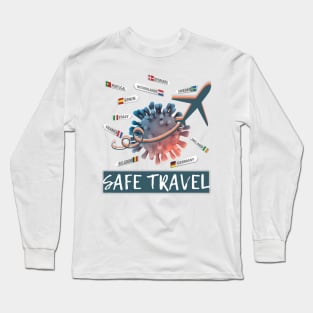 Funny Safe travel covi19 Long Sleeve T-Shirt